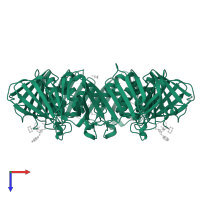 Beta sliding clamp in PDB entry 7azd, assembly 1, top view.