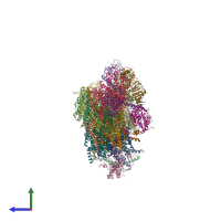 Hetero 42-meric assembly 1 of PDB entry 7b0n coloured by chemically distinct molecules, side view.