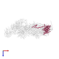 NADH-ubiquinone oxidoreductase chain 5 in PDB entry 7b0n, assembly 1, top view.