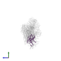 NADH-ubiquinone oxidoreductase chain 1 in PDB entry 7b0n, assembly 1, side view.