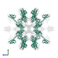 STAS domain-containing protein in PDB entry 7b0u, assembly 1, side view.