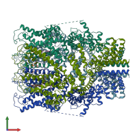 PDB entry 7b16 coloured by chain, front view.