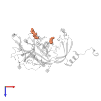 DI(HYDROXYETHYL)ETHER in PDB entry 7b62, assembly 1, top view.