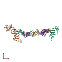 PDB entry 7b6r coloured by chain, front view.