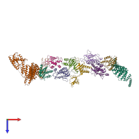 PDB entry 7b6r coloured by chain, top view.