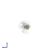 Trafficking protein particle complex subunit in PDB entry 7b6r, assembly 1, side view.