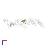 Trafficking protein particle complex subunit in PDB entry 7b6r, assembly 1, top view.