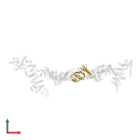 Trafficking protein particle complex subunit in PDB entry 7b6r, assembly 1, front view.