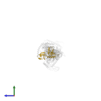 Trafficking protein particle complex subunit in PDB entry 7b6r, assembly 1, side view.