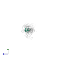 Trafficking protein particle complex subunit 2-like protein in PDB entry 7b6r, assembly 1, side view.