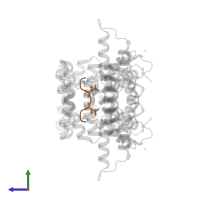 Estrogen receptor in PDB entry 7ba7, assembly 1, side view.