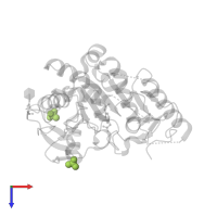 SULFATE ION in PDB entry 7bd5, assembly 1, top view.