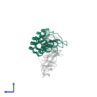 DARPin_D5 in PDB entry 7bhf, assembly 1, side view.