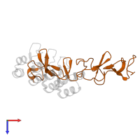 Receptor tyrosine-protein kinase erbB-3 in PDB entry 7bhf, assembly 1, top view.