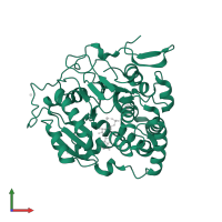 Alpha-1,2-mannosyltransferase (Ktr4) in PDB entry 7bop, assembly 3, front view.
