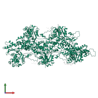 Actin, alpha skeletal muscle in PDB entry 7bte, assembly 1, front view.