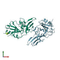 PDB entry 7c02 coloured by chain, front view.