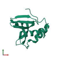 PDB entry 7c3z coloured by chain, front view.