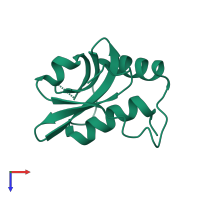 PDB entry 7c3z coloured by chain, top view.