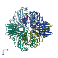 PDB entry 7c5r coloured by chain, top view.