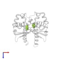 FE2/S2 (INORGANIC) CLUSTER in PDB entry 7c8m, assembly 1, top view.