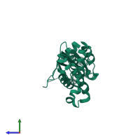 NIF system FeS cluster assembly NifU N-terminal domain-containing protein in PDB entry 7c8o, assembly 1, side view.