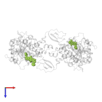 6-azanyl-11-methyl-2-oxidanylidene-N-[(1S)-1-pyridin-3-ylethyl]-1,7,9-triazatricyclo[8.4.0.0^{3,8}]tetradeca-3,5,7,9,11,13-hexaene-5-carboxamide in PDB entry 7cb1, assembly 1, top view.