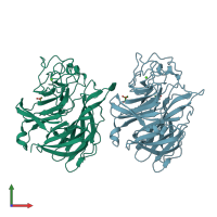 PDB entry 7cdy coloured by chain, front view.