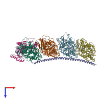 PDB entry 7ce8 coloured by chain, top view.