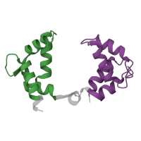 The deposited structure of PDB entry 7cr3 contains 8 copies of Pfam domain PF13499 (EF-hand domain pair) in Calmodulin-3. Showing 2 copies in chain D [auth C].