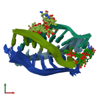 PDB entry 7csk coloured by chain, ensemble of 10 models, front view.