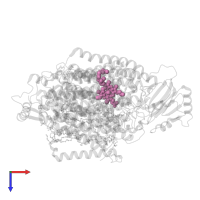 HEME O in PDB entry 7cub, assembly 1, top view.