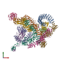 PDB entry 7cun coloured by chain, front view.