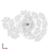 Photosystem I iron-sulfur center in PDB entry 7d0j, assembly 1, front view.