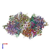 PDB entry 7d1u coloured by chain, top view.