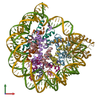 PDB entry 7d1z coloured by chain, front view.