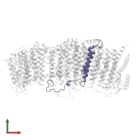 Putative monovalent cation/H antiporter subunit C in PDB entry 7d3u, assembly 1, front view.
