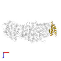 Monovalent Na+/H+ antiporter subunit E in PDB entry 7d3u, assembly 1, top view.