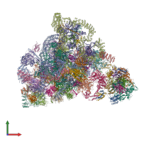 PDB entry 7d4i coloured by chain, front view.