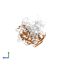 2Fe-2S ferredoxin-type domain-containing protein in PDB entry 7d6v, assembly 1, side view.