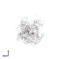 FE2/S2 (INORGANIC) CLUSTER in PDB entry 7d6v, assembly 1, side view.