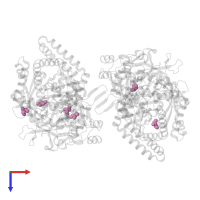 GLYCEROL in PDB entry 7dkc, assembly 1, top view.