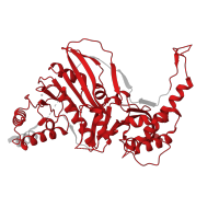 The deposited structure of PDB entry 7dop contains 12 copies of Pfam domain PF01660 (Viral methyltransferase) in mRNA-capping enzyme nsP1. Showing 1 copy in chain A.