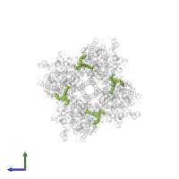 (2S)-3-(hexadecanoyloxy)-2-[(9Z)-octadec-9-enoyloxy]propyl 2-(trimethylammonio)ethyl phosphate in PDB entry 7dxb, assembly 1, side view.