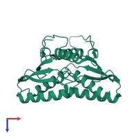 eIF-2-alpha kinase GCN2 in PDB entry 7e2m, assembly 1, top view.