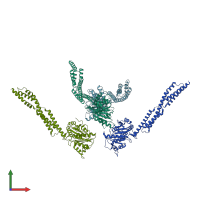 PDB entry 7e59 coloured by chain, front view.