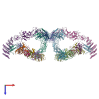 PDB entry 7e8s coloured by chain, top view.