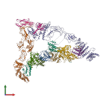 PDB entry 7e8t coloured by chain, front view.