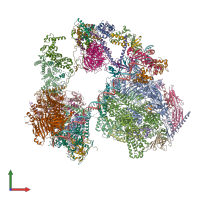 PDB entry 7eg7 coloured by chain, front view.