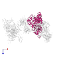 Transcription initiation factor TFIID subunit 5 in PDB entry 7egi, assembly 1, top view.